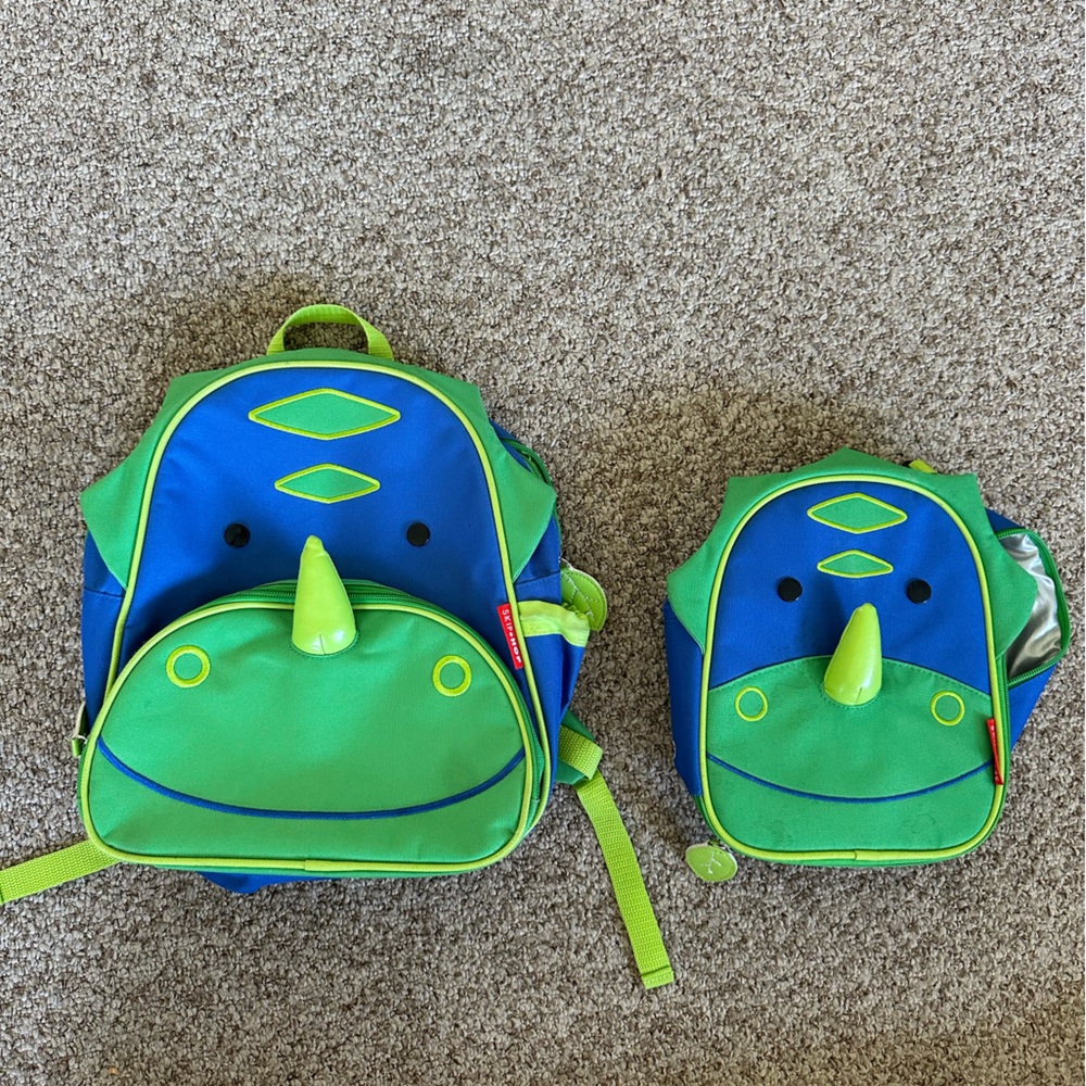 Skiphop Zoo Dakota Dinosaur Little Backpack and lunch box